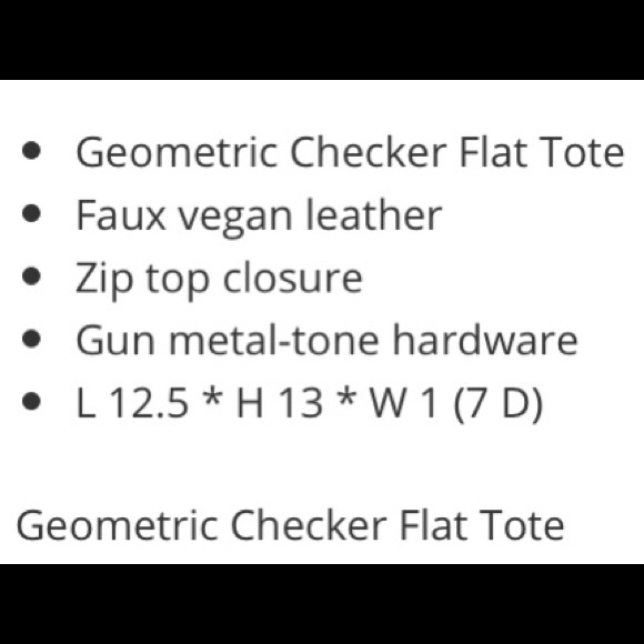 Geometric Checker Cut Out Gun Metal Silver Tote - Picture 9 of 9